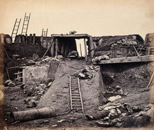 Taku, China: the North Fort: Chinese corpses on the day of the fort's capture by the English...1860. Creator: Felice Beato