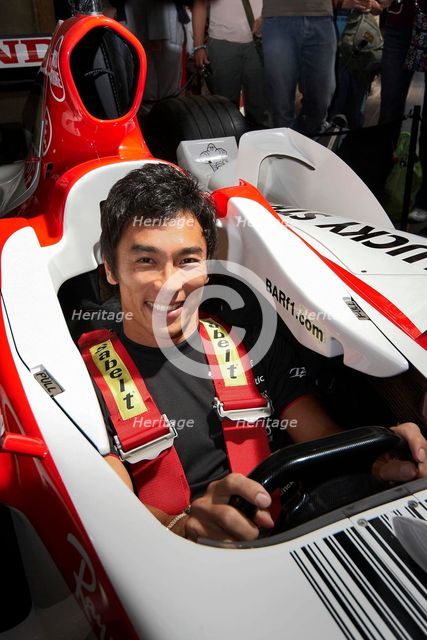Takuma Sato in BAR Honda 2004 at Beaulieu. Creator: Unknown.
