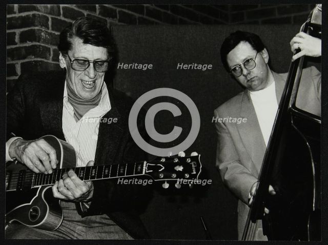 Tal Farlow and Leon Clayton playing at The Fairway, Welwyn Garden City, Hertfordshire, 1992. Artist: Denis Williams