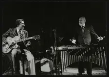 Tal Farlow (guitar) and Red Norvo (vibraphone) playing at Wallingford, Oxfordshire, 1981. Creator: Denis Williams