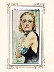 Tala Birell Collectables Picture of movie stars that came with the Players cigarette packet, 1934. Creator: Unknown