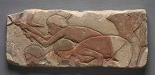 Talatat: Men Hoeing the Earth, c. 1353-1347 BC. Creator: Unknown