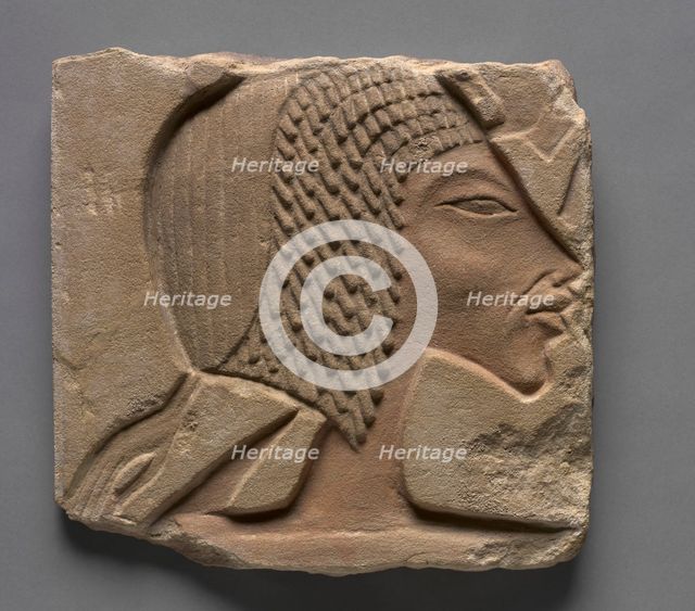 Talatat: Portrait of Nefertiti, c. 1353-1347 BC. Creator: Unknown.