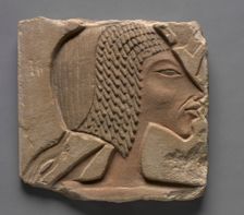 Talatat: Portrait of Nefertiti, c. 1353-1347 BC. Creator: Unknown