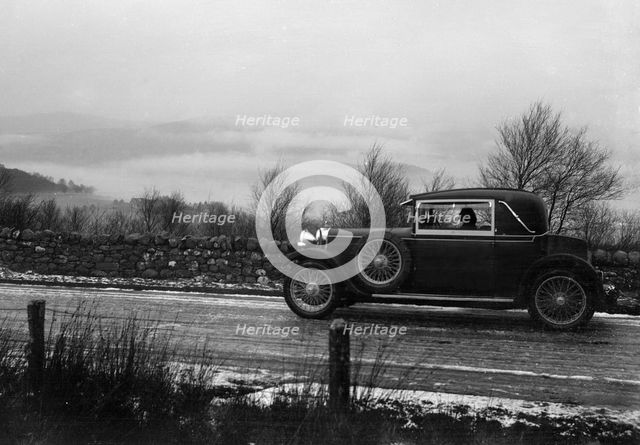 Talbot 14/45 of Kitty Brunell competing in the Monte Carlo Rally, 1929. Artist: Bill Brunell.