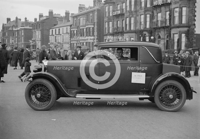 Talbot 14-45 sportsman's coupe of RG Roberts at the Southport Rally, 1928. Artist: Bill Brunell.