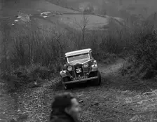 Talbot 14 hp saloon of D Pamphlett, North West London Motor Club London-Gloucester Trial, 1932. Artist: Bill Brunell