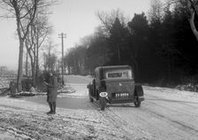 Talbot 14/45 sportsman's coupe of Kitty Brunell at the Monte Carlo Rally, 1929. Artist: Bill Brunell
