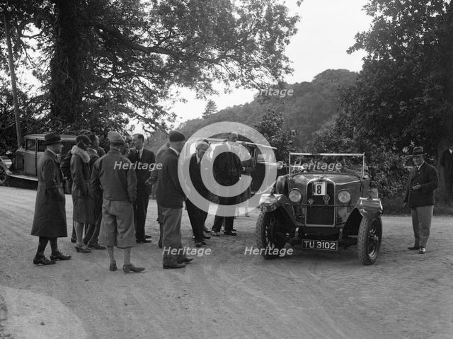 Talbot 18/55 4-seater tourer at the JCC Inter-Centre Rally, 1932. Artist: Bill Brunell.