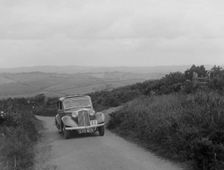 Talbot 10 of LF Phillipson competing in the MCC Torquay Rally, 1938. Artist: Bill Brunell