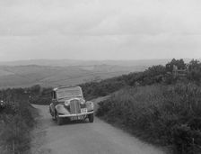 Talbot 10 of LF Phillipson competing in the MCC Torquay Rally, 1938. Artist: Bill Brunell
