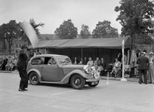 Talbot 10 of LJ Brown competing in the South Wales Auto Club Welsh Rally, 1937 Artist: Bill Brunell