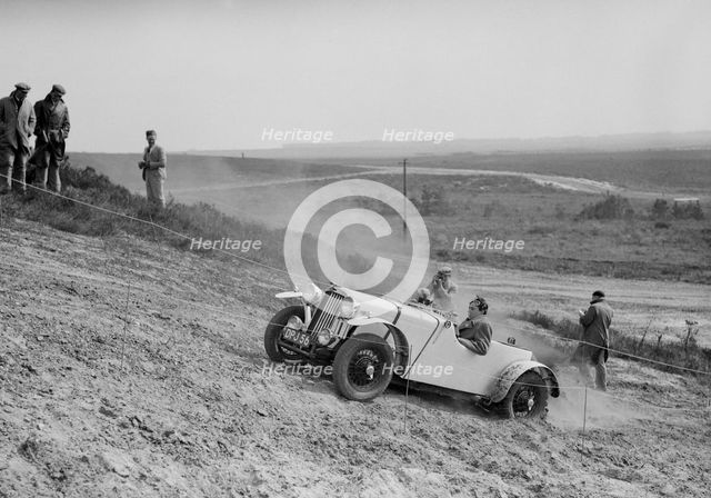 Talbot 10 sports of DH Perring, Great Weat Motor Club Trial, Wool Heath, Dorset, 1938. Artist: Bill Brunell.
