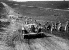 Talbot 105 competing in a motoring trial, Bagshot Heath, Surrey, 1930s. Artist: Bill Brunell