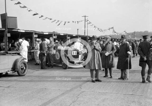 Talbot 105 of Tim Rose-Richards and John Cobb at the JCC Double Twelve race, Brooklands,  May 1931. Artist: Bill Brunell.