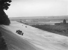 Talbot 95 Special of GA Wooding racing on the banking at Brooklands, 1938 or 1939. Artist: Bill Brunell