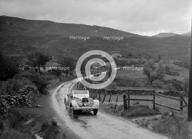 Talbot of D Melvin competing inthe RSAC Scottish Rally, 1936. Artist: Bill Brunell.
