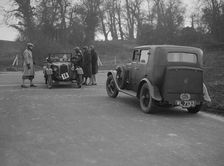 Talbot of EPH Jones and a MG 18/80 at the JCC Half-Day Trial, Ranmore Common, Surrey, 1930. Artist: Bill Brunell