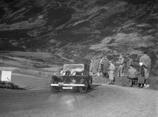 Talbot saloon competing in the RSAC Scottish Rally, Devil's Elbow, Glenshee, 1934. Artist: Bill Brunell