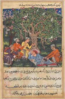 Tales of a Parrot (Tuti-nama): The Twelfth Night: the street cleaner, on his way..., c. 1560. Creator: Unknown