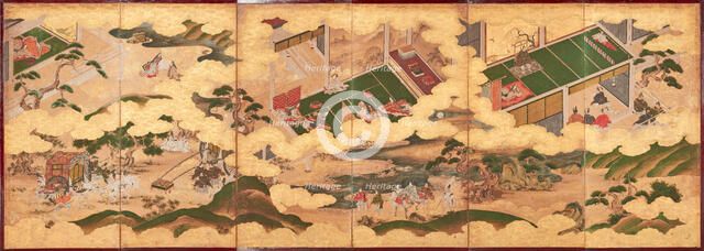 Tales of Genji, about 1650. Creator: School of Iwasa Matabei.