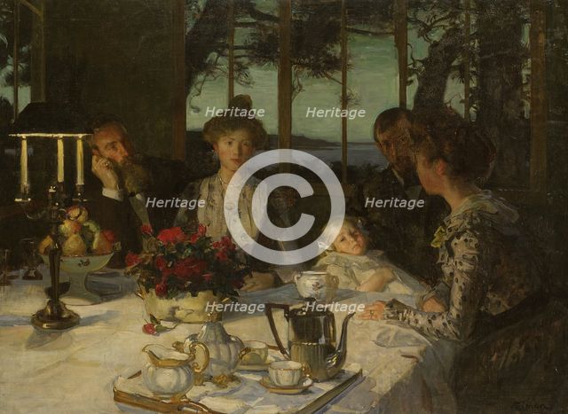Talking in the Twilight, late 19th-early 20th century. Creator: Lucien Simon.