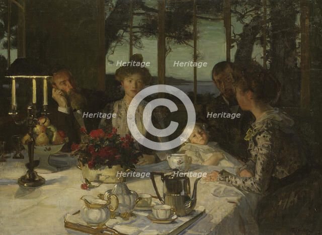 Talking in the Twilight, late 19th-early 20th century. Creator: Lucien Simon.