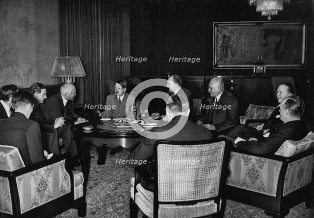 Talks between Adolf Hitler and representatives of the government of Great Britain, 1935. Creator: Unknown.
