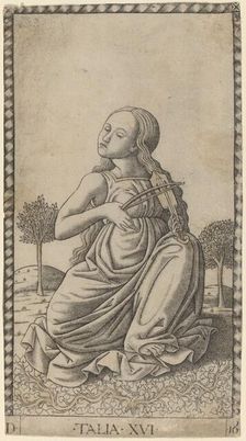 Talia (Thalia), c. 1465. Creator: Master of the E-Series Tarocchi