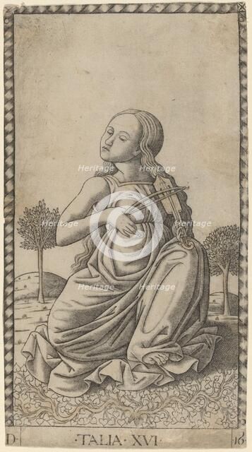 Talia (Thalia), c. 1465. Creator: Master of the E-Series Tarocchi.