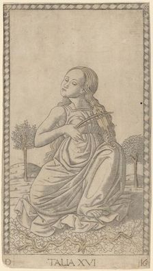 Talia (Thalia), c. 1465. Creator: Master of the E-Series Tarocchi