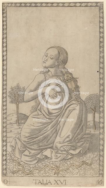 Talia (Thalia), c. 1465. Creator: Master of the E-Series Tarocchi.