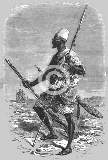 ''Talibe equipped for fighting; Journey from the Senegal to the Niger', 1875. Creator: Unknown.
