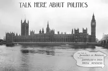 Talk Here About Politics - Jaenecke's Inks advertisement 1909. Creator: Unknown