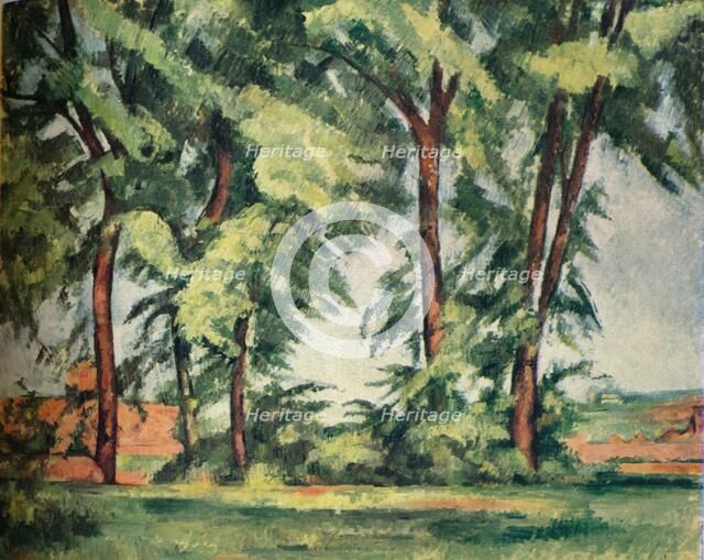 Tall Trees at the Jas de Bouffan, c1883, (1929). Artist: Paul Cezanne