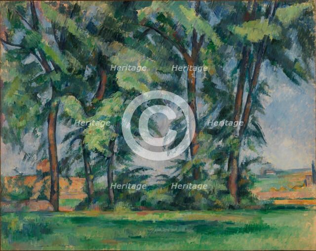 Tall Trees at the Jas de Bouffan, c1883. Creator: Cézanne, Paul (1839-1906).