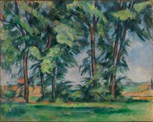 Tall Trees at the Jas de Bouffan, c1883. Creator: Cézanne, Paul (1839-1906)