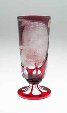 Tall Beaker, Bohemia, c. 1850/75. Creator: Bohemia Glass