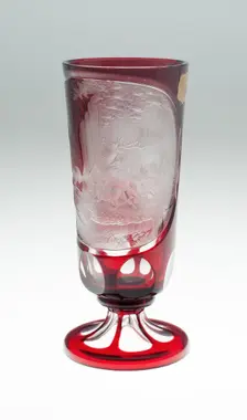 Tall Beaker, Bohemia, c. 1850/75. Creator: Bohemia Glass