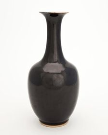 Tall black vase, 1700s. Creator: Unknown
