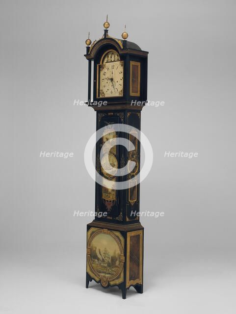 Tall Case Clock, 1820/84. Creators: Silas Hoadley, Uriah Dyer.