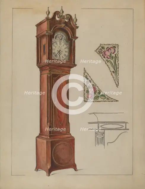 Tall Clock, 1935/1942. Creator: Elizabeth Curtis.