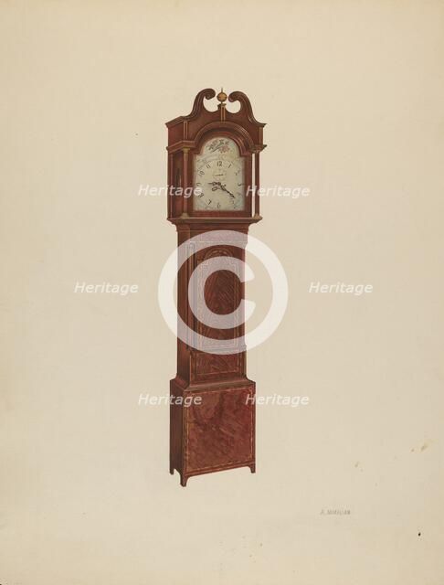 Tall Clock, 1937. Creator: Arsen Maralian.