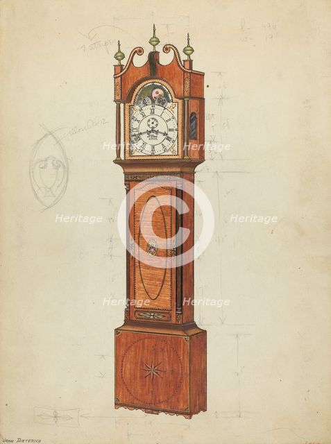 Tall Clock, c. 1935. Creator: John Dieterich.