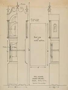 Tall Clock, c. 1936. Creator: Isidore Sovensky