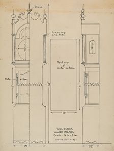 Tall Clock, c. 1936. Creator: Isidore Sovensky