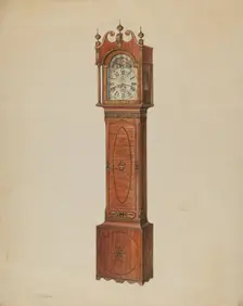 Tall Clock, c. 1936. Creator: Lawrence Phillips