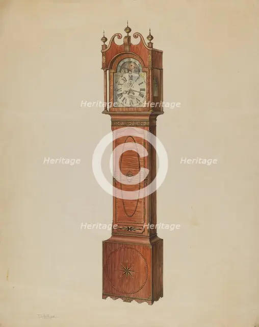 Tall Clock, c. 1936. Creator: Lawrence Phillips.