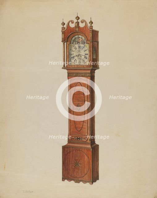 Tall Clock, c. 1936. Creator: Lawrence Phillips.
