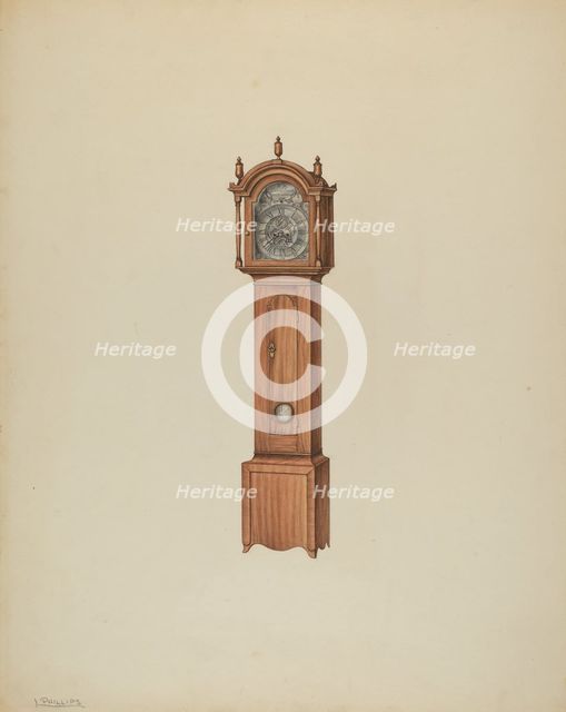 Tall Clock, c. 1938. Creator: Lawrence Phillips.